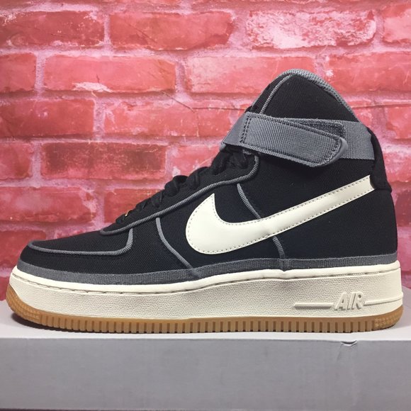 NIKE AIR FORCE 1 HIGH LV8 GS BLACK SAIL GUM